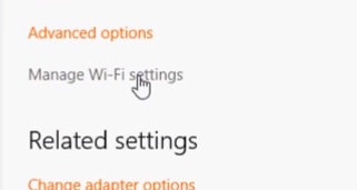 Manage WiFi settings