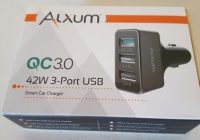 Review Alxum Aluminum 3 Ports USB Smart Car Quick Charge 3.0