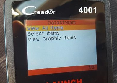 Review Launch CReader 4001 OBD2 Diagnostic Scan Tool Data Stream