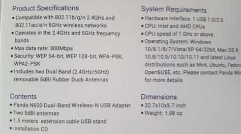 panda wireless pau09 support injection