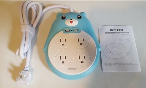 Review BESTEK Power Strip Surge Protector 4-Outlet 2 ALL