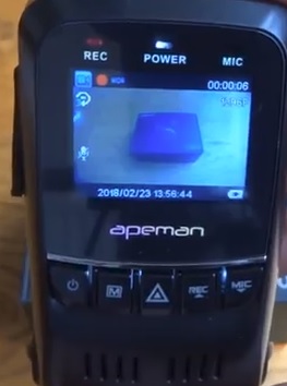 Review APEMAN C550 Dash Camera FHD 1080p 170 Wide Angle Menu 2