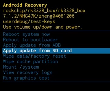 Steps Update Firmware on an Android TV Box Step 3