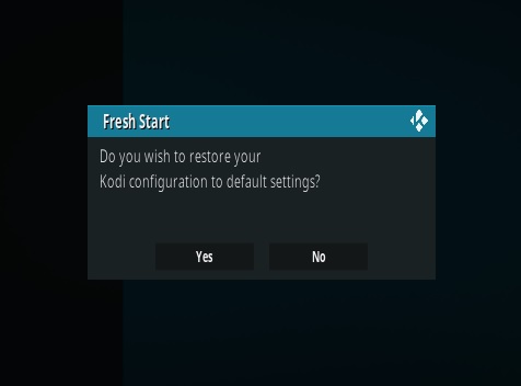 Cómo borrar datos antiguos de Kodi y comenzar de nuevo Instale la actualización 2019 Paso 15