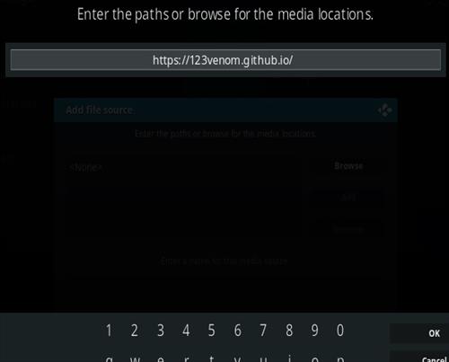 Cómo instalar el complemento de video de Venom Kodi Paso 5