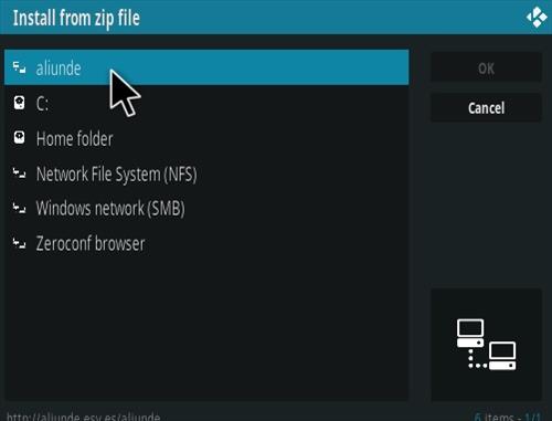 Cómo instalar el complemento Aliunde Kodi actualizado Paso 11