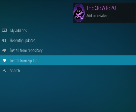 Cómo instalar el complemento Crew Kodi 2020 Paso 13