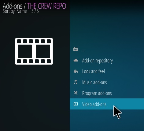Cómo instalar el complemento Crew Kodi 2020 Paso 16