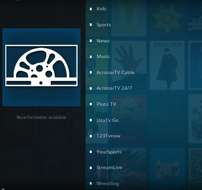Mejores complementos de TV en vivo KODI 2020 Tempest Overview