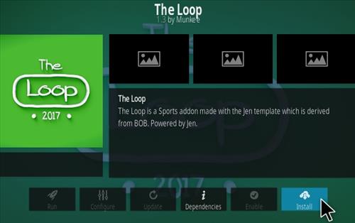 Cómo instalar el complemento Loop Kodi Paso 23