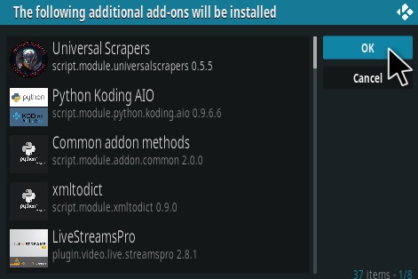 Cómo instalar el complemento Loop Kodi Paso 24