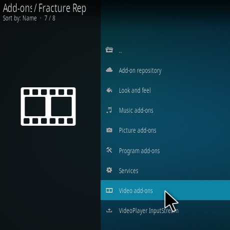 Cómo instalar el complemento V020 Fractured Kodi Paso 16