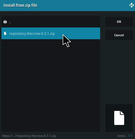 Cómo instalar el complemento Crew Kodi V31 Paso 12