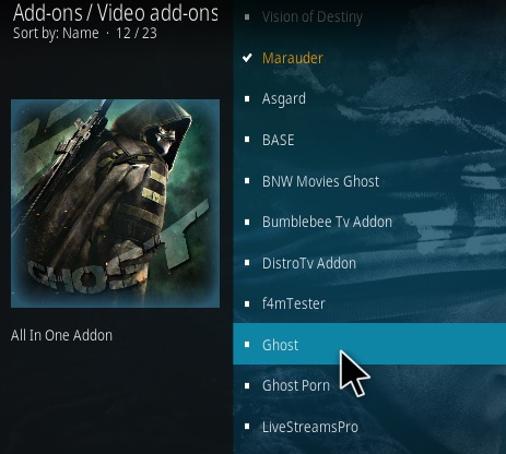 Cómo instalar Ghost Kodi Addon 2020 Paso 17