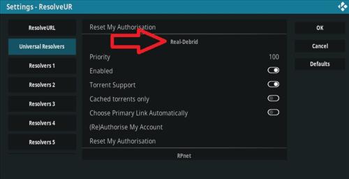 como configurar o Debrid Real com o Kodi Passo 9