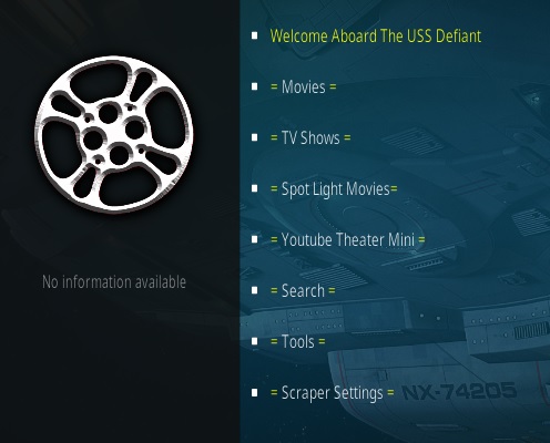 Cómo instalar la actualización del complemento USS Defiant Kodi 2021