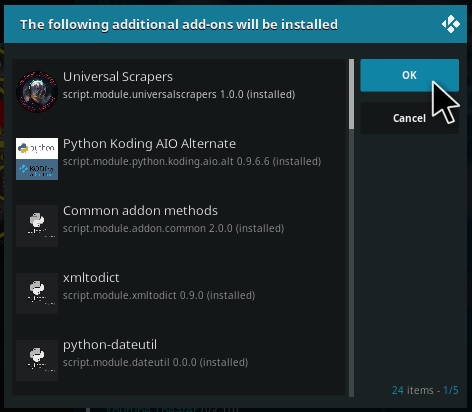 Cómo instalar Alpha Quadrant Kodi Sports Addon V39 Paso 20
