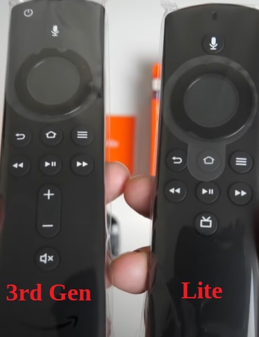 Amazon Fire TV Stick (3rd GEN) vs Fire TV Stick Lite Whats the Difference Remote Controls