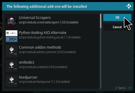 Cómo instalar el complemento 4K Kodi Paso 19
