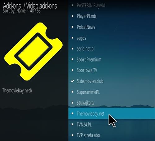 Cómo instalar Movie Bay.Net Kodi Addon Paso 17