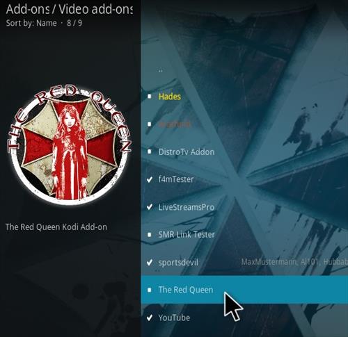 Cómo instalar el complemento Red Queen Kodi 2021 Paso 17