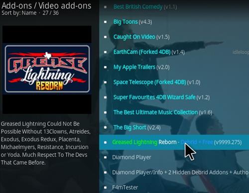 Cómo instalar Grease Lighting Reborn Kodi Addon 2021 Paso 17