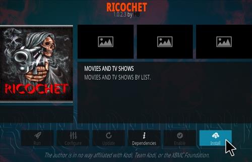 Cómo instalar el complemento Ricochet Kodi Paso 18