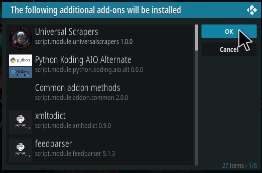Cómo instalar los canales complementarios de Kodi Paso 19