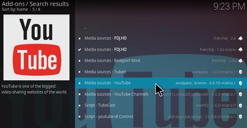 Cómo instalar FDJ.HD Kodi Addon Matrix Youtube 3
