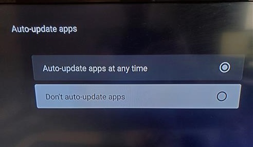 Cómo desactivar las actualizaciones automáticas de Android TV Paso 5
