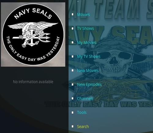 Cómo instalar la vista previa del complemento SealTeam6 Kodi
