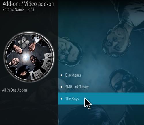 Cómo instalar el complemento Boys Kodi Paso 17