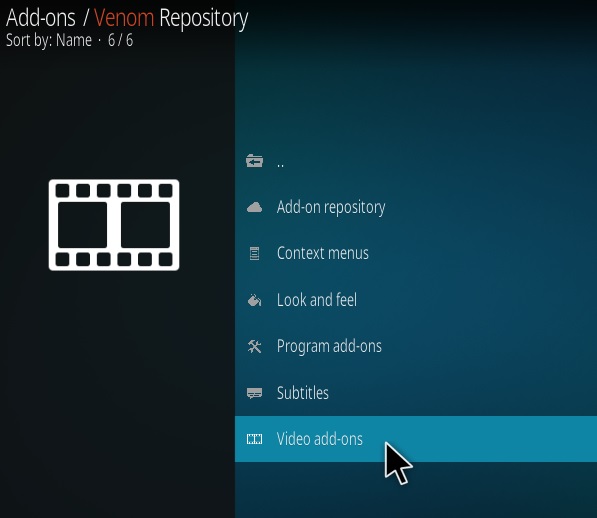 Cómo instalar el complemento de video de matriz de Venom Kodi 19 Paso 16
