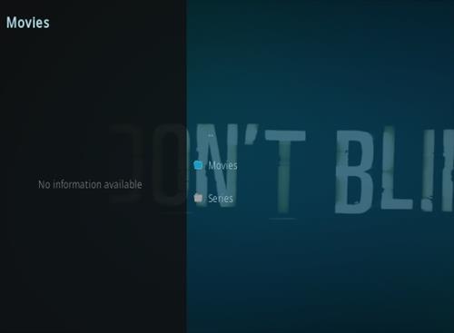 Cómo instalar la vista previa del complemento Dont Blink Kodi