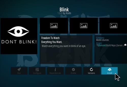 Cómo instalar el complemento Dont Blink Kodi Paso 18