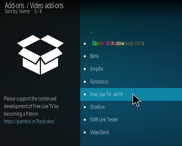Cómo instalar Free LiveTV 4K19 Paso 17