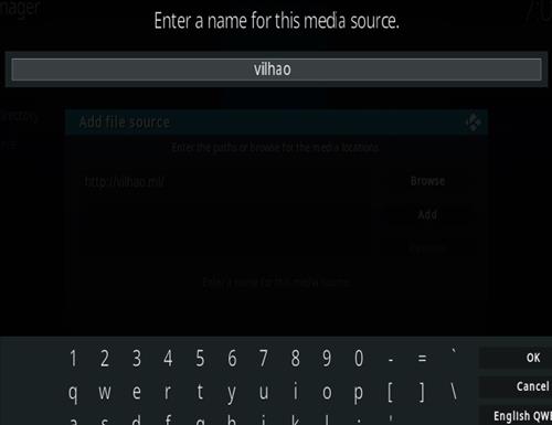 Cómo instalar el complemento VILHAO Matrix Kodi Paso 6