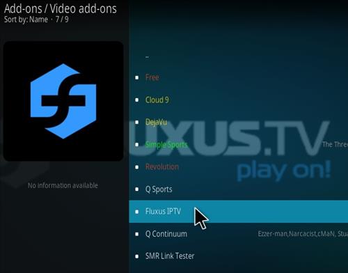 Cómo instalar el complemento Flexus IPTV Kodi Paso 18