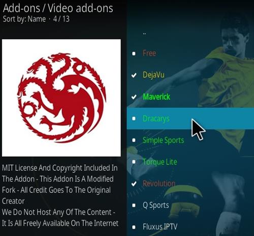 Cómo instalar el complemento Dracarys Kodi Paso 18
