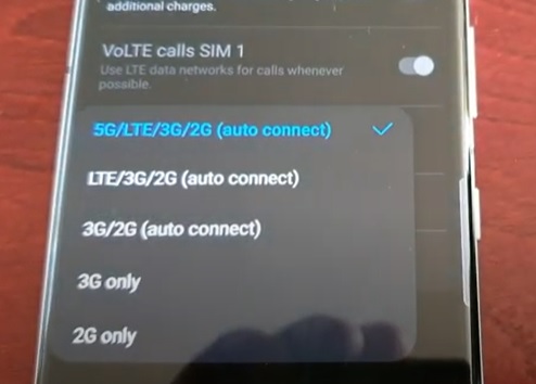 How To Turn Off and Disable 5G On a Samsung Galaxy S20 Options
