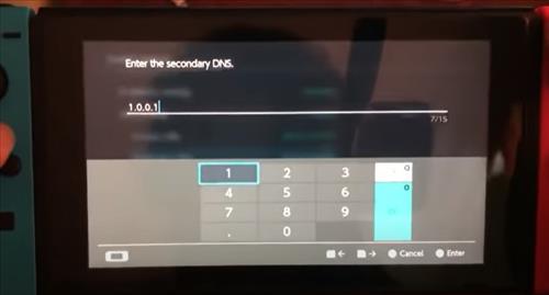 Steps to Change Primary and Secondary DNS Settings on a Nintendo Switch Step 7