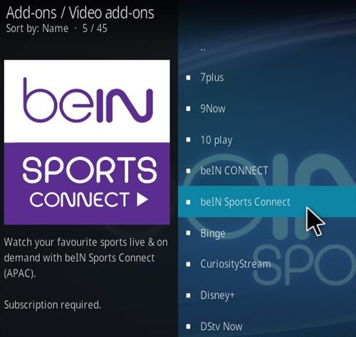 How To Install Bein Sports Connect Kodi Addon (Subscription Required
