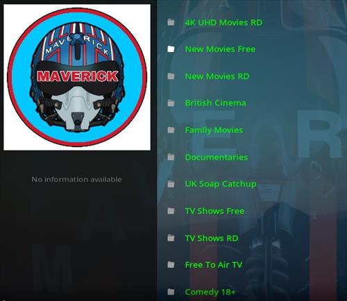 maverick tv kodi addon