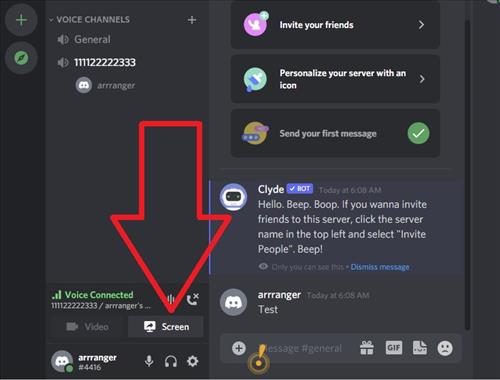 How To Screen Share On Discord Step 2