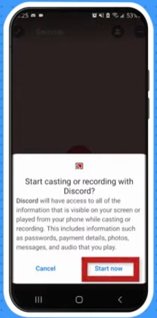 How To Screen Share On Discord Using the Mobile App Step 3