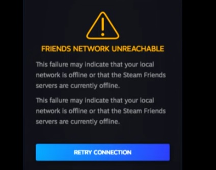 Fixes Steam Friends Network Unreachable