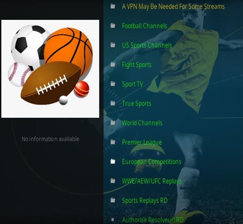 kodi free sports addons