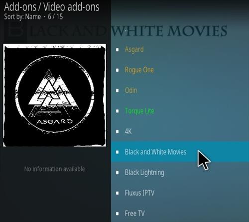 How To Install Black and White Movies Kodi Add-on Step 18