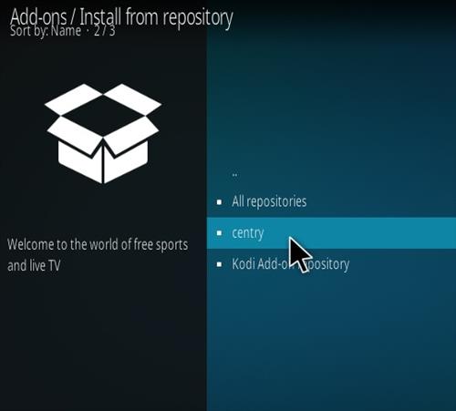 How To Install Centry Sports Kodi Addon Step 15
