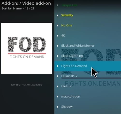 How To Install Fights On Demand (FOD) Kodi Add-on Step 18